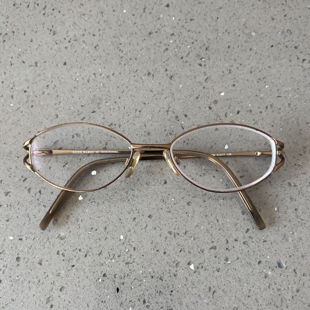 Anne Klein Eyeglasses Frames ONLY AK9056 416S Brown Round Full Rim 51-17-135